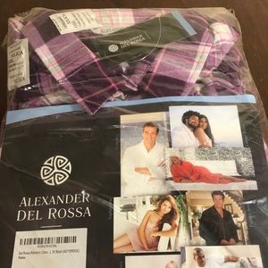 Alexander DelRossa Sleep Shirt  Purple Plaid 3x